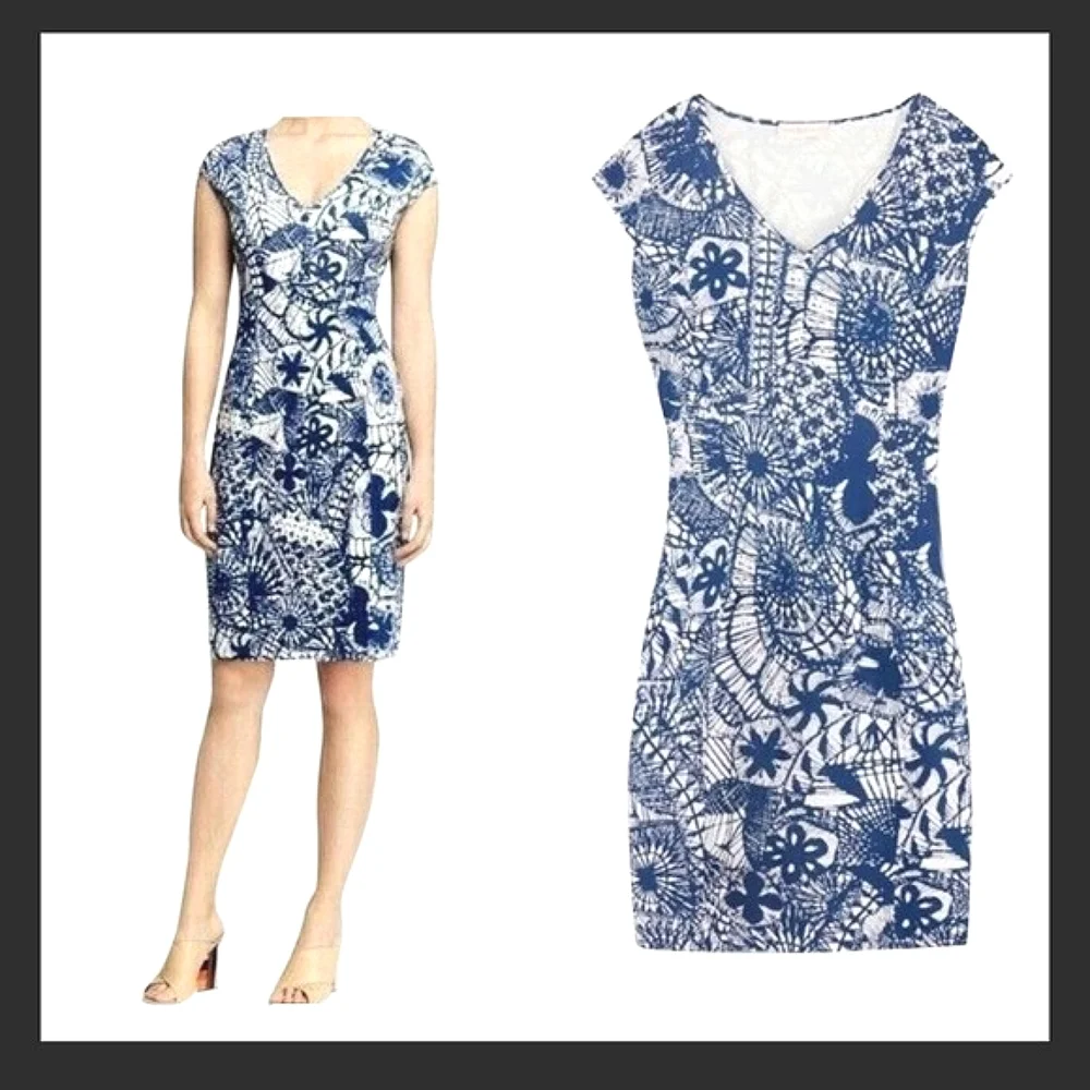 Tory Burch BALTIC SEA DREAM CATCHER Sheath Dress Rayon